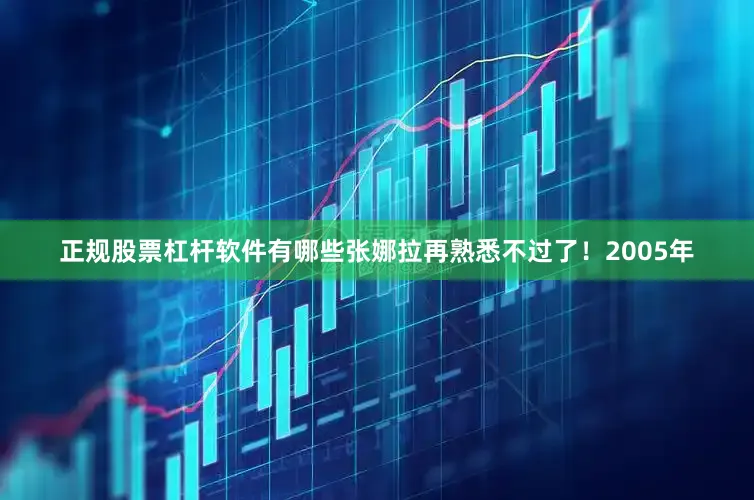 正规股票杠杆软件有哪些张娜拉再熟悉不过了！2005年